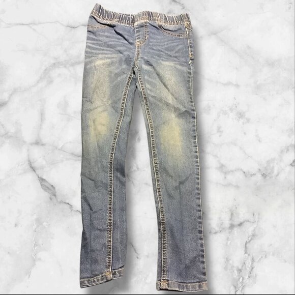 Cherokee Girls Size 6 Blue Jeans Denim Blend Elastic Waist - Picture 1 of 13